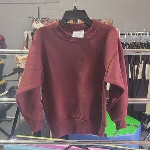 Port and Company Kids Burgundy Crewneck Jacket